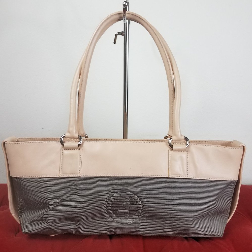 Giorgio Armani Tote Bag YGD052 Purse Handbag Leath